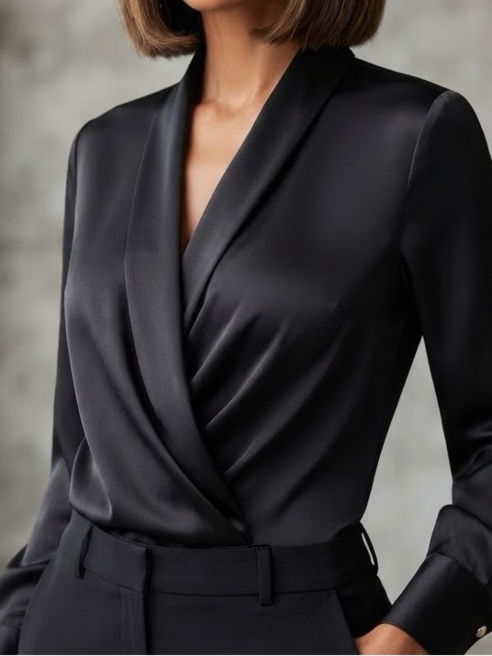Vintage Lilli Anne Collections Black Blouse